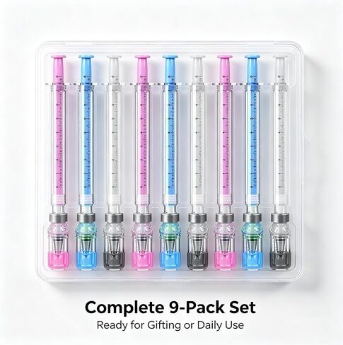 EPMANN 9Pcs Syringe Shaped Gel Pens, 2026 New Creative Syringe Shaped Gel Ink Pens for Funny,Accessories for Work School Supplies, Beautiful Ballpoint Pens for Gift in Saudi Arabia