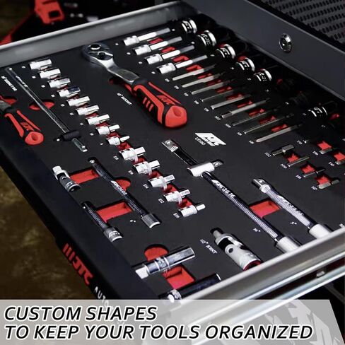 6 Pack Tool Box Foam Inserts for Cases 18 x 12 x 1 Inch Polyethylene Storage Sheets Cuttable Tool Box Liner Kaizen Organizer Sheet Tool Shadow Insert Craft Foam Pads for Toolbox Hard Case Camera in Saudi Arabia