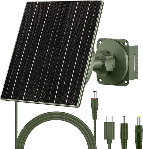 FUTUREZEN 10W Solar Panel for Trail Cameras, DC & USB-C Solar Charger with 10400mAh Battery, 6V/12V Adjustable Output, IP66 Waterproof, 9.8ft Cable in Saudi Arabia