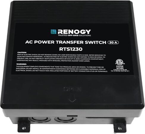 Renogy 30Amp Transfer Switch for Solar Inverters, Home Generators, Shore Power, ATS, Automatic Transfer Switch for RV, Travel Trailer, Camping Van, 120VAC in Kuwait