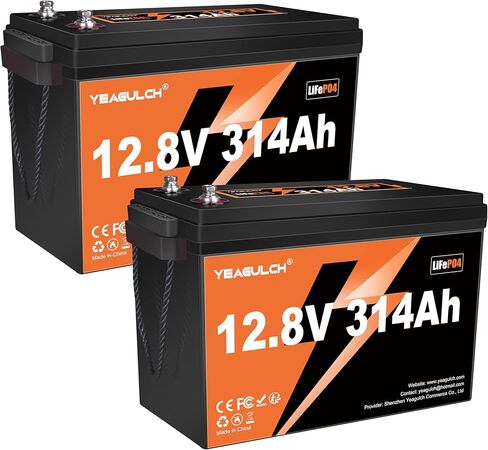 24V 100Ah LiFePO4 Lithium Battery with 100A BMS 2560Wh Up to 15000+ Deep Cycles Rechargeable Battery Perfect for RV Trolling Motor Marine Solar Off-Grid Systems in Kuwait