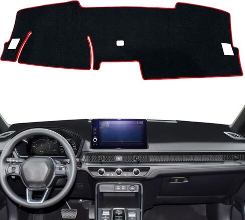 Dash Cover for Honda CR-V 2023 2024 2025 2026, CRV Dashboard Cover Mat Carpet, Nonslip Sun Shade Pad Red Trim, Polyester in Saudi Arabia