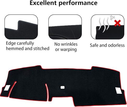 Dash Cover for Honda CR-V 2023 2024 2025 2026, CRV Dashboard Cover Mat Carpet, Nonslip Sun Shade Pad Red Trim, Polyester in Saudi Arabia