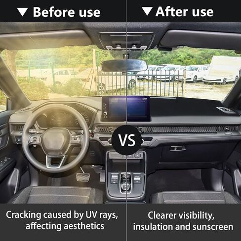 Dash Cover for Honda CR-V 2023 2024 2025 2026, CRV Dashboard Cover Mat Carpet, Nonslip Sun Shade Pad Red Trim, Polyester in Saudi Arabia