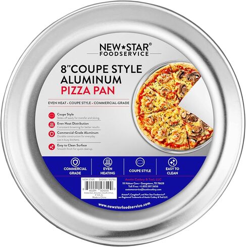 صينية بيتزا من الألومنيوم من فئة New Star Foodservice 50851، صينية خبز، طراز كوبيه، 20 بوصة in Kuwait