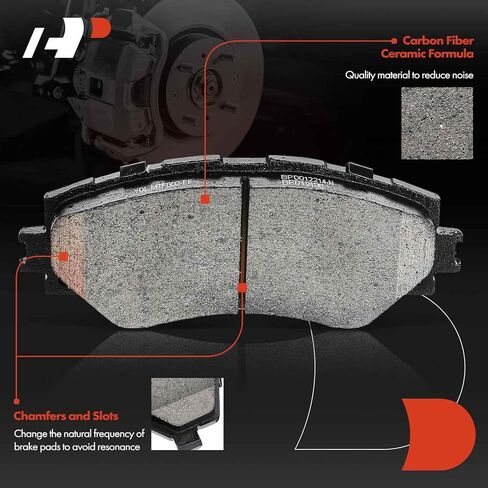 A-Premium Front and Rear Ceramic Brake Pads Set Compatible with Toyota & Scion Models - Corolla 2009-2015, xD 2008-2014, 8-Pack in Kuwait