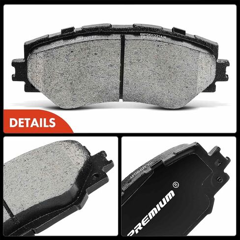 A-Premium Front and Rear Ceramic Brake Pads Set Compatible with Toyota & Scion Models - Corolla 2009-2015, xD 2008-2014, 8-Pack in Kuwait