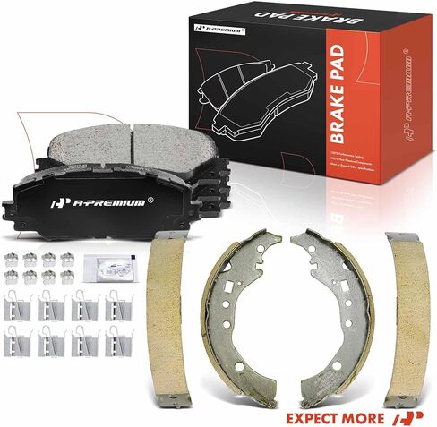 A-Premium Front and Rear Ceramic Brake Pads Set Compatible with Toyota & Scion Models - Corolla 2009-2015, xD 2008-2014, 8-Pack in Kuwait