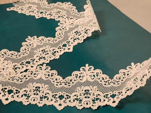 Clothing Accessories Embroidered Lace Collection, White Floral Lace Edge Trim, for Skirt/Neckline/Sleeves DIY Decorative Fabric Art,Gift Packaging, 2.5 Yards in Saudi Arabia