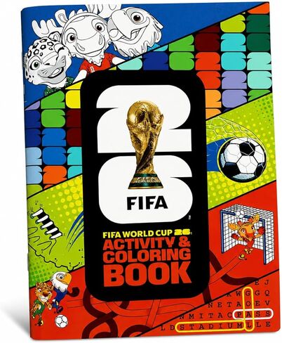 Wagon International Official 2026 FIFA World Cup Coloring & Activity Book — 55+ Pages of Coloring, Games, Stickers & More | All 16 Host City Posters | Ages 3+ | 11" × 8" in Saudi Arabia