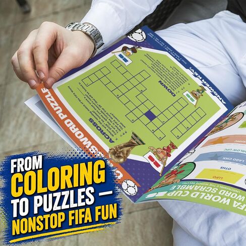 Wagon International Official 2026 FIFA World Cup Coloring & Activity Book — 55+ Pages of Coloring, Games, Stickers & More | All 16 Host City Posters | Ages 3+ | 11" × 8" in Saudi Arabia