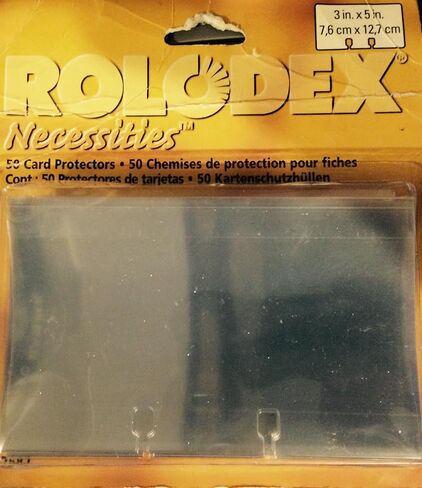 Rolodex 67682 Card Protectors, for 3x5 Rotary Cards, Clear, 50 Sleeves per Package in Kuwait