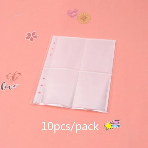 10pcs A5 Binder Sleeves, 1P 2P 4P Photo Album Binder Refill Inner Cards, Photocard, Photocard Sleeves, Photo Album Refill for Pages, Pocket Ring Binder, Plastic Photo Page Protector in Kuwait
