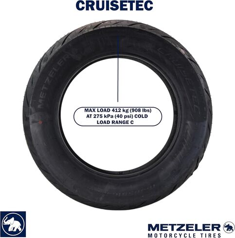Metzeler Cruisetec MU85B16 77H TL V-Twin Motorcycle Rear Tire - Performance Perfected for Cruiser, Custom & Heavy Tourers w/Enhanced Handling & Comfort - with Keychain in Saudi Arabia