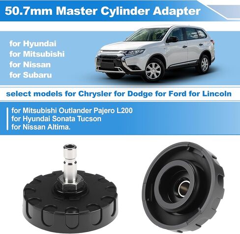 50.7mm Master Cylinder Bleeder Adapter for Mitsubishi for Nissan for Subaru for Chrysler for Dodge for Ford for Lincoln, for 3L Manual Brake Fluid Bleeder Kit Three Tab Lock in Saudi Arabia