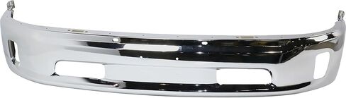 Garage-Pro Bumper for Ram 1500 2013-2018 Front Lower Chrome Steel w/Fog Light Holes w/o parking aid sensor holes For Models With Two Piece Bumper Type, Fog Lamps and Ram Logo On Grille in Kuwait