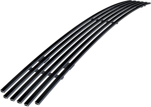 APS Compatible with Ford Econoline E-Series 2008-2014 Lower Bumper Stainless Steel SS Black Billet Front Grill Grille Insert S18-H95666F in Kuwait
