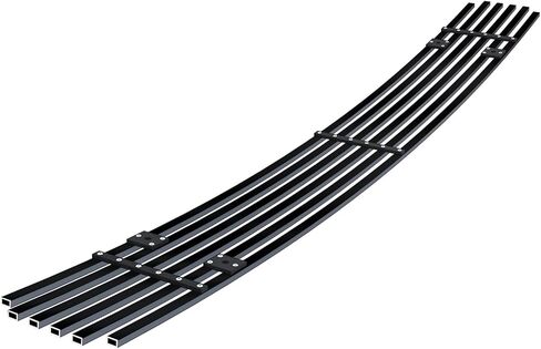 APS Compatible with Ford Econoline E-Series 2008-2014 Lower Bumper Stainless Steel SS Black Billet Front Grill Grille Insert S18-H95666F in Kuwait