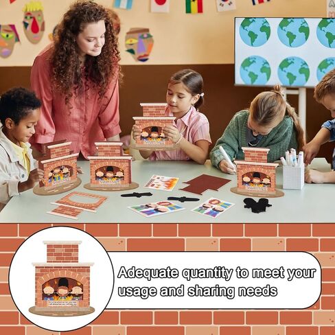 Gilprop 24 Sets 3D Fiery Furnace Craft Kits VBS Vacation Bible Felt Sets Christian Jesus Party Decorations DIY Religious Jesus House Tabletop Display for Religious Christian Sunday DIY Craft Gift in Kuwait