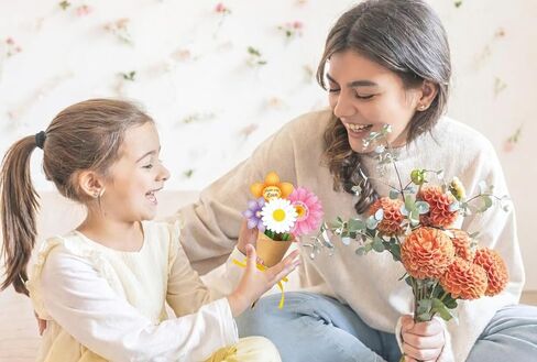 BDDYYI 28 Set Mother's Day Flower Bouquet DIY Kit Floral Paper Craft for Teacher Appreciation & Home Decor Thankful Gift for Mom Graduation Mother’s Day Gift Set Mothers Day Home Activitie in Saudi Arabia