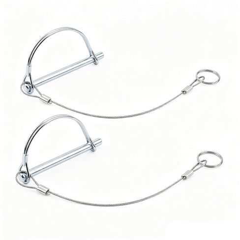 2Pack Locking Pins,Trailer Pin with Anti-Lost Rope Ring,Hitch Locking Pin,Locking Hitch Pin Trailer Coupler Pins,Professional Trailer Coupler Pins for Farm Lawn Garden Wagons Towing in Saudi Arabia