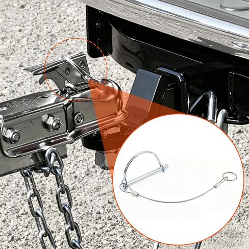 2Pack Locking Pins,Trailer Pin with Anti-Lost Rope Ring,Hitch Locking Pin,Locking Hitch Pin Trailer Coupler Pins,Professional Trailer Coupler Pins for Farm Lawn Garden Wagons Towing in Saudi Arabia