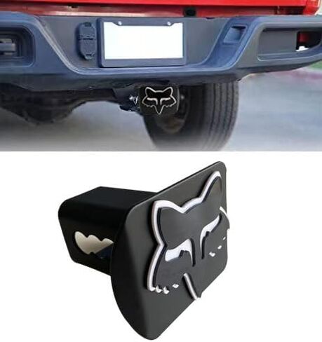 Custom 3D Metal Trailer Hitch Cover for 2'' Towing Rear Receiver Plug Cover Fox Emblem Cool Cars SUV Pickup Trucks Heavy Duty, TCG-550 in Saudi Arabia