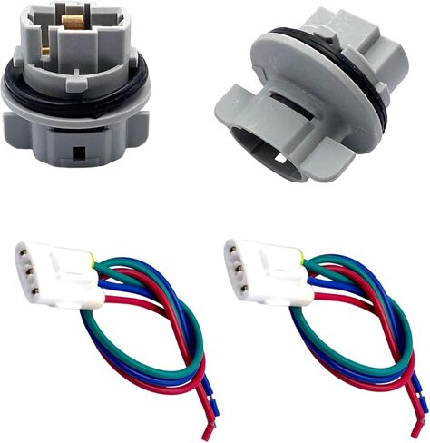 2 Pcs 34301-S3V-A11 Front Signal Lights Sockets with 3-Wire Pigtail Harness Compatible with Honda Fit Civic Element Ridgeline Insight Acura ZDX MDX Replaces# 34301S3VA11 in Kuwait