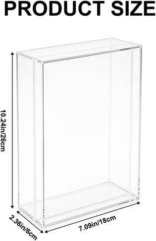 Acrylic Bible Display Case Wall Mount, Clear Acrylic Display Case for Bible, Vertical & Horizontal Book Protector Case for Collectors to Display and Storage Bibles, DVDs, 10.2 x 7 x 2.4 Inch in Saudi Arabia