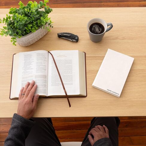 Personalized ESV Bible & Prayer Journal Set, Men's Study Bible, Custom Engraved with Name, Christian Gift, Baptism Gift for Men in Saudi Arabia