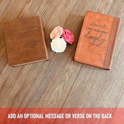 Personalized ESV Bible & Prayer Journal Set, Men's Study Bible, Custom Engraved with Name, Christian Gift, Baptism Gift for Men in Saudi Arabia