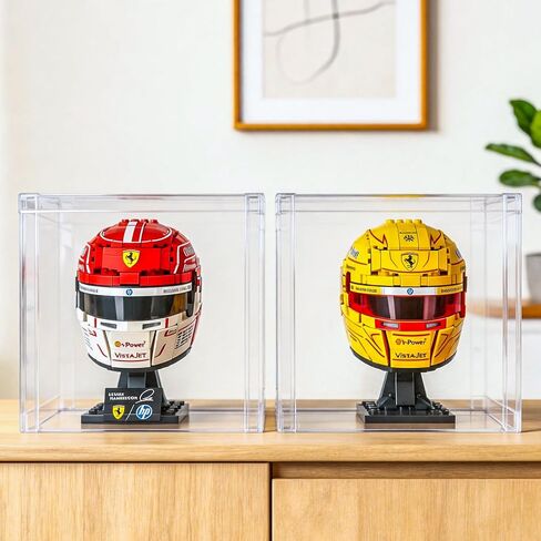 حافظة عرض BRIKSMAX مكونة من قطعتين لسلسلة Lego Botanical Series وخوذة Scuderia Ferrari HP، مقاس 7.9 بوصة × 7.9 بوصة × 7.9 بوصة، عرض شفاف مقاوم للغبار لشجرة ليغو بونساي والعصارة وWeihnachtsstern وخوذة سكوديريا وما إلى ذلك. in Kuwait