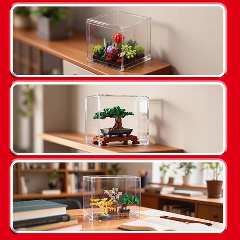 حافظة عرض BRIKSMAX مكونة من قطعتين لسلسلة Lego Botanical Series وخوذة Scuderia Ferrari HP، مقاس 7.9 بوصة × 7.9 بوصة × 7.9 بوصة، عرض شفاف مقاوم للغبار لشجرة ليغو بونساي والعصارة وWeihnachtsstern وخوذة سكوديريا وما إلى ذلك. in Kuwait