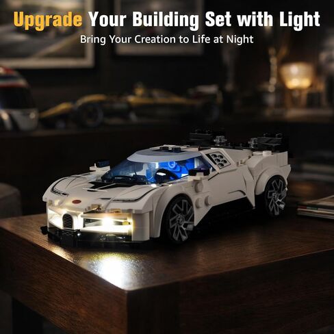 BrickSoul Light Up Kit Compatible with Lego Bugatti Centodieci Hyper Sports Car 77240 Building Set | Upgrade Design Lighting Accessories | Cable-Hiding Tech for Display (77240 Set NOT Included) in Saudi Arabia