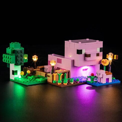 مجموعة إضاءة LED من GEAMENT متوافقة مع نموذج مكعبات بناء منزل الخنزير الصغير من Lego Minecraft - مجموعة الإضاءة لعام 21268 (مجموعة النماذج غير متضمنة) in Kuwait