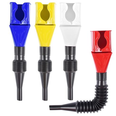 Retractable Fuel Funnel 4PCS, Durable & Foldable Design, Use for Discharging Gasoline, Diesel or Other Liquids from Trucks and Car Motorcycle，Oil Change Accessories. in Saudi Arabia
