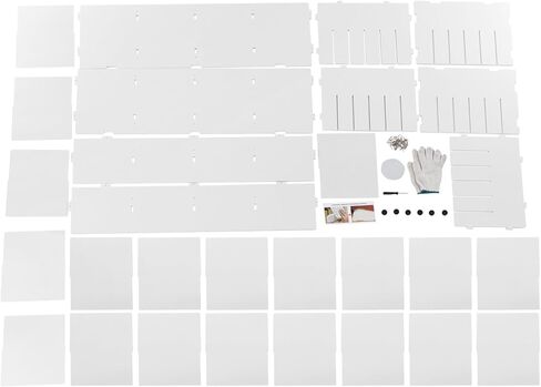 Literature Organizer, 24 Slots Countertop Mail Sorter Organizer PVC Student Mailbox Paper Bill Holder File Letter Sorter Shelf Compartment Shelf Holder for Office Home Classroom (4x6 White) in Saudi Arabia