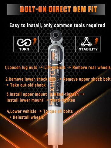 0-3.5" Rear Shocks for 2009-2026 F150 4WD/RWD, Designed for Lifted f150, Off-Road Suspension Upgrade Restores Proper Shock Travel & Enhances Ride Comfort in Saudi Arabia