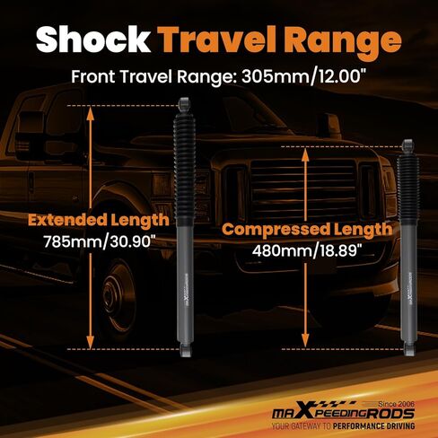 صدمات أمامية للرفع مقاس 6.5-7.5 بوصة من maXpeedingrods لسيارة Ford F-250 F-350 Super Duty 1999-2004 4WD، إصدار G1 in Kuwait