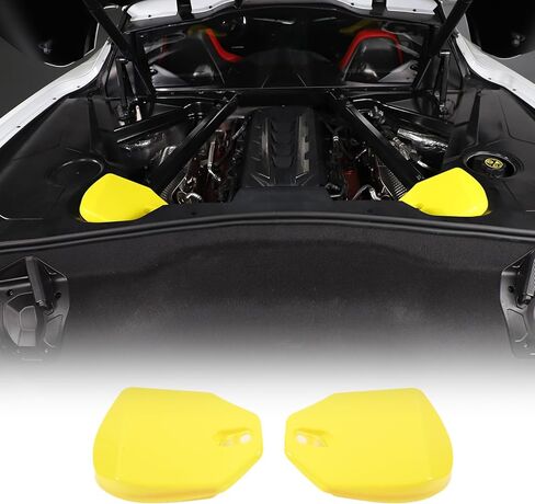 Daeiclru Rear Strut Tower Covers Compatible with Chevrolet Corvette C8 2020-2023, ABS Shock Absorbing Tower Cover, Engine Bay Shock Protection Panel Cover Trim (Red) in Kuwait