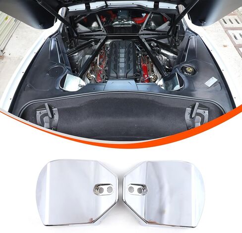 Daeiclru Rear Strut Tower Covers Compatible with Chevrolet Corvette C8 2020-2023, ABS Shock Absorbing Tower Cover, Engine Bay Shock Protection Panel Cover Trim (Red) in Kuwait