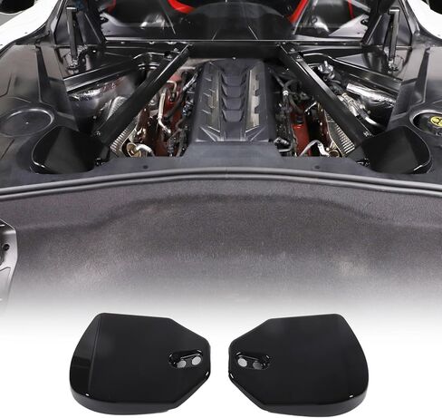 Daeiclru Rear Strut Tower Covers Compatible with Chevrolet Corvette C8 2020-2023, ABS Shock Absorbing Tower Cover, Engine Bay Shock Protection Panel Cover Trim (Red) in Kuwait