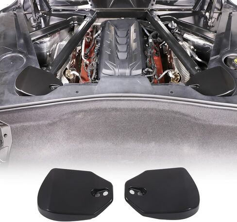 Daeiclru Rear Strut Tower Covers Compatible with Chevrolet Corvette C8 2020-2023, ABS Shock Absorbing Tower Cover, Engine Bay Shock Protection Panel Cover Trim (Red) in Kuwait