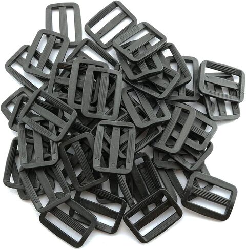 شرائح Tegg Triglide 50 قطعة من شرائح Triglide البلاستيكية مقاس 2.54 سم لحزام حقيبة الظهر والحقائب in Kuwait