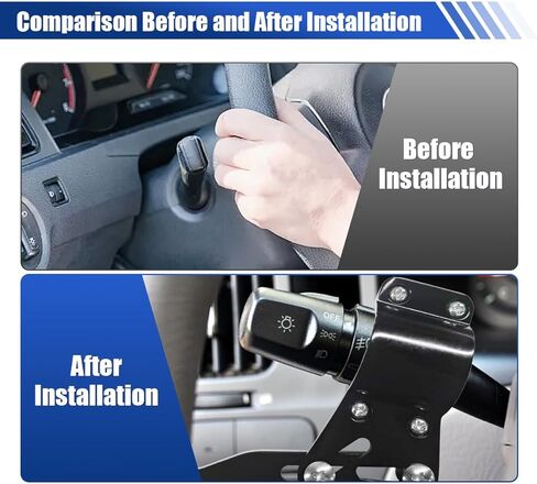 Car Turn Signal Lever Extender, Aluminum Alloy Car Steering Wheel Turn Rod Position Up Kit with Spacers, Long-Lasting Vehicle Steering Wheel Signal Rod Accessories (Black) in Kuwait