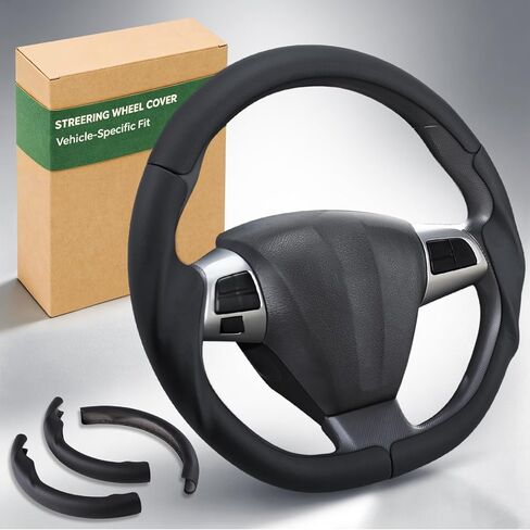 غطاء عجلة قيادة مخصص من Aimato لسيارة Toyota Corolla 2014-2019 / RAV4 2013-2018، رفيع ومضاد للانزلاق ومقاوم للخدش، ملحق حصري للسيارة Toyota، أسود مطفي in Kuwait