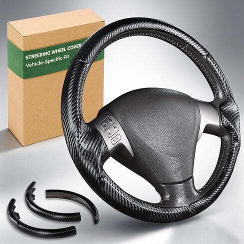 غطاء عجلة قيادة مخصص من Aimato لسيارة Toyota Corolla 2014-2019 / RAV4 2013-2018، رفيع ومضاد للانزلاق ومقاوم للخدش، ملحق حصري للسيارة Toyota، أسود مطفي in Kuwait