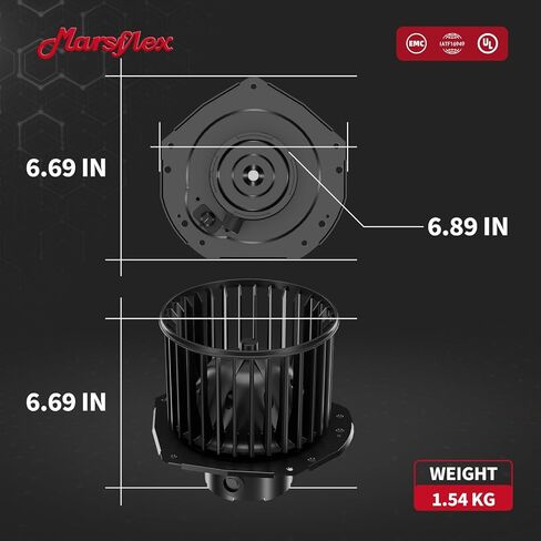 محرك منفاخ أمامي Marsflex 700103 لـ 1978-1996 تشيفي شيفروليه جي إم سي تاهو أسترو يوكون سفاري C1500 K1500 سوبربان G10 G1500 1993 1994 1995 مروحة محرك منفاخ بديلة للسيارات OE: 88890696 in Kuwait
