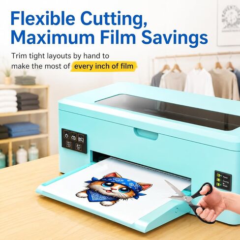 A3 R1390 DTF Printer Bundle with Roll Feeder, White Ink Circulation System & Auto Cleaning, Multi-Material Compatible, Ideal for Custom Garment & DIY T-Shirt Printing, Bright Colors in Kuwait