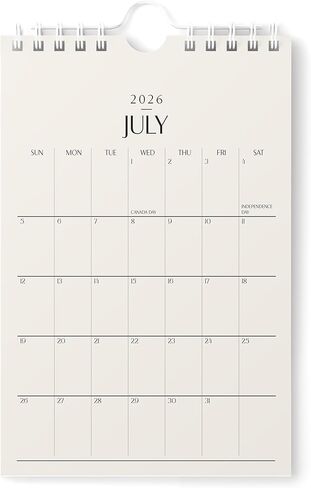 Karto Wall Calendar 2026-2027 - Vertical 11x17 inch January 2026 to June 2027 - Boost Your Productivity and Easy Planning with the Aesthetic Monthly Calendar - Beige 2.0 in Kuwait